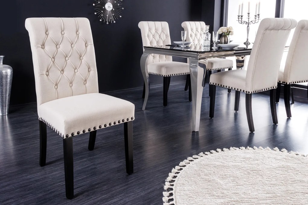 CASTLE DELUXE elegáns szék - beige