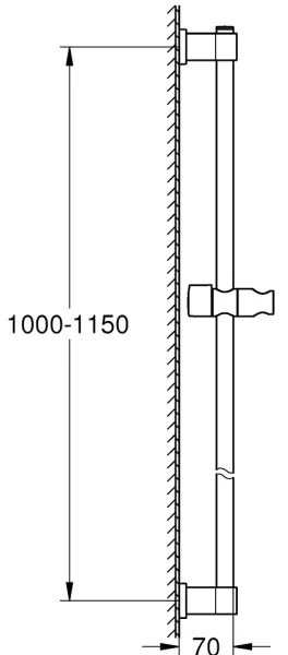 GROHE 26970001 - VITALIO UNIVERSAL 1150 mm zuhanyrúd fényes króm