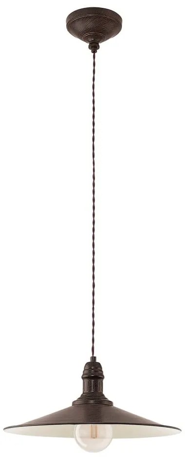 Sötétbarna függőlámpa fém búrával ø 36 cm STOCKBURY – EGLO