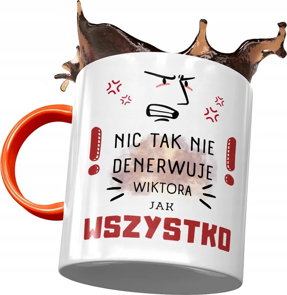 Narancssárga Bögre Viktor Férj Kolléga Ajándék Nyomtatott Fotóval