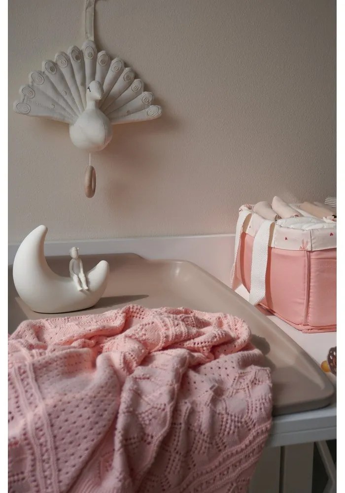 Törtrózsaszín bio pamut kötött gyerek takaró 80x100 cm Sorbet – Cam Cam Copenhagen