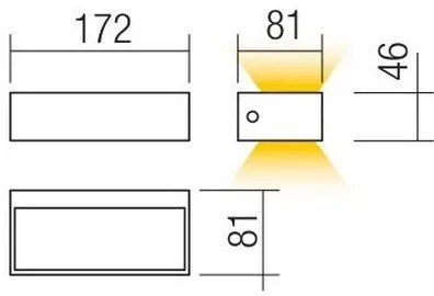 Redo 90372 - LED Kültéri fali lámpa LAMPRIS LED/9,5W/230V IP65 fehér