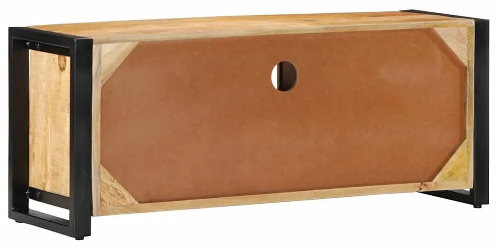 tömör nyers mangófa TV-szekrény 100x30x40 cm