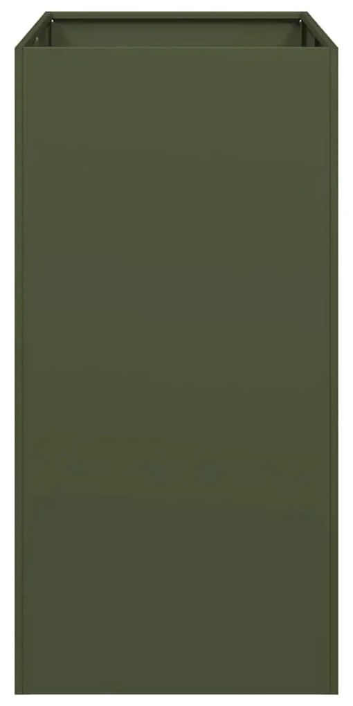 vidaXL olívazöld acél növénytartó 40x80x80 cm