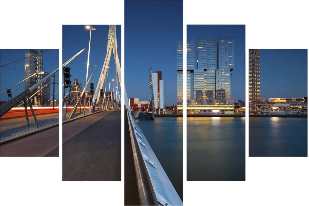 Kép - Alkonyat Rotterdamban, Hollandia (150x105 cm)