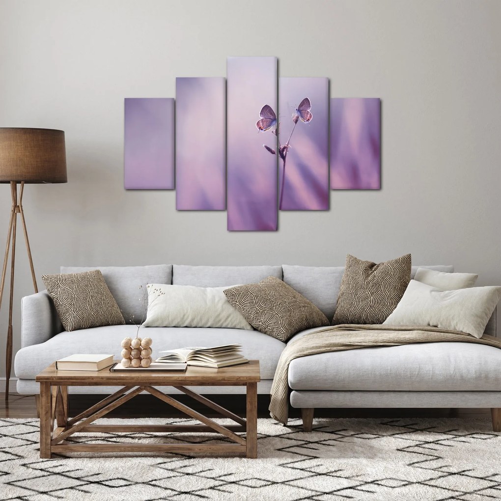 Kép - Lila pillangók (150x105 cm)