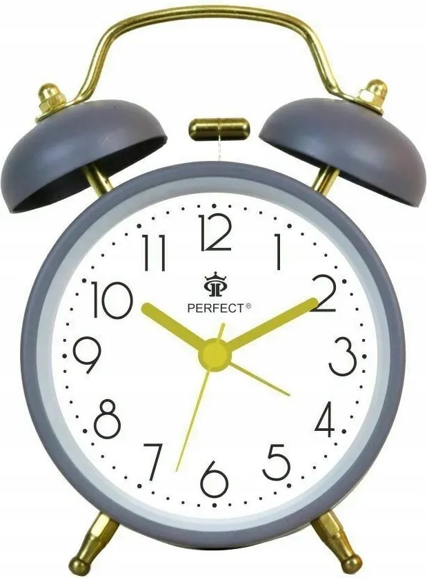 Kvarc ébresztőóra Perfect 09504 Óra Alarm Gong áramló mechanizmus