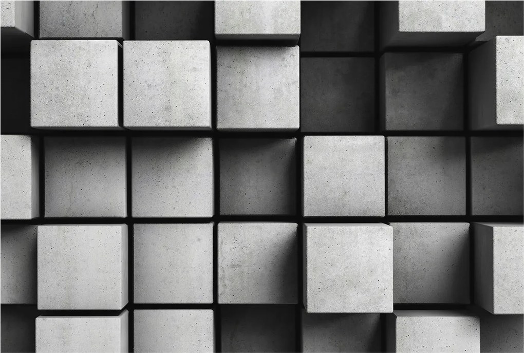 Dekoratív Fotótapéta Furnér Flizelin Geometrikus kockák 104x70