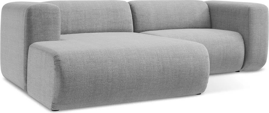 Világosszürke sarokkanapé (bal oldali-heverő résszel) Ekahi – Makamii