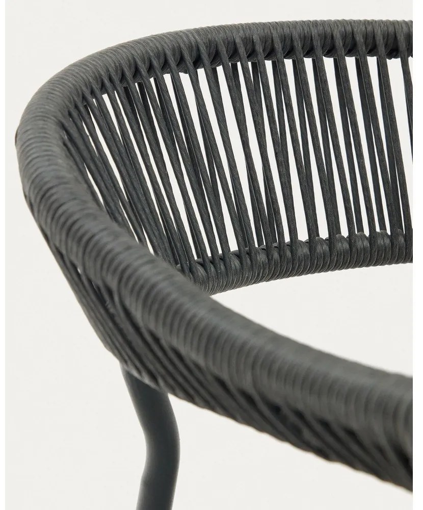 Szürke műrattan étkezőszék szett 4 db-os Futadera – Kave Home