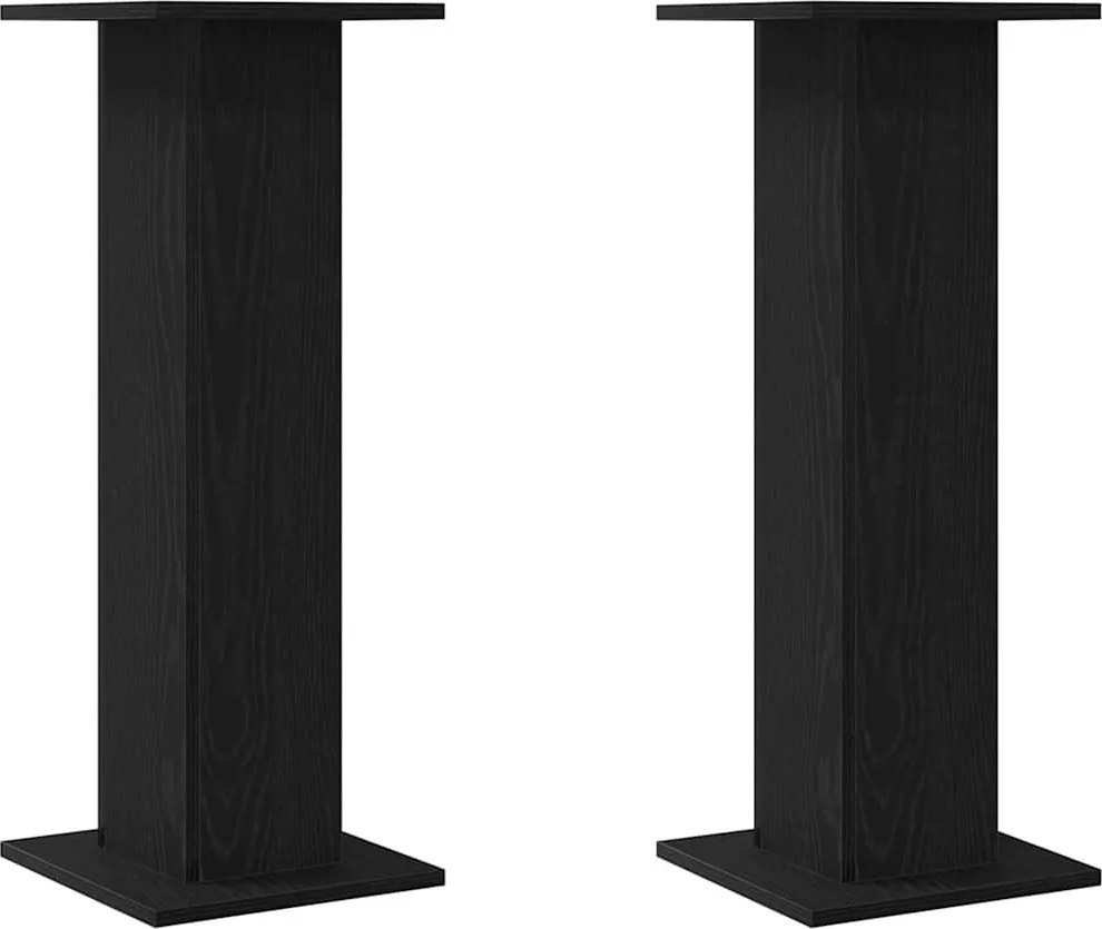 vidaXL Növényállvány 2 pcs Fekete tölgy 30 x 30 x 80 cm Faanyag