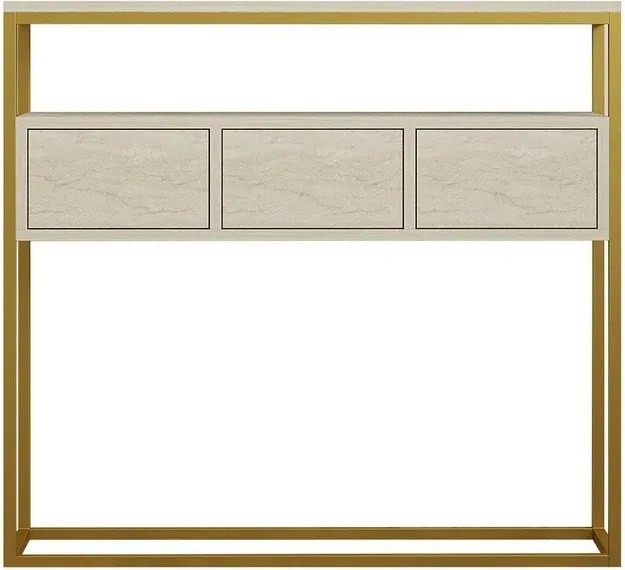 Guarda Travertine and Gold konzolasztal