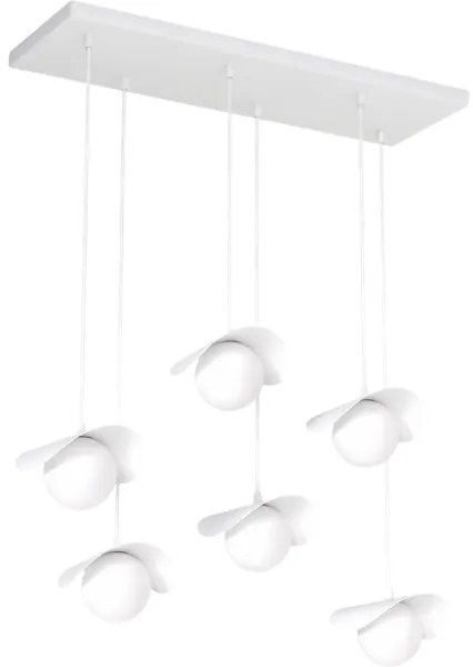 Kábelcsillár RITUAL 6xG9/8W/230V fehér