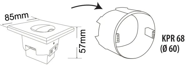 LED Kültéri lépcsőmegvilágító DECENTLY LED/1,5W/230V IP44 fekete