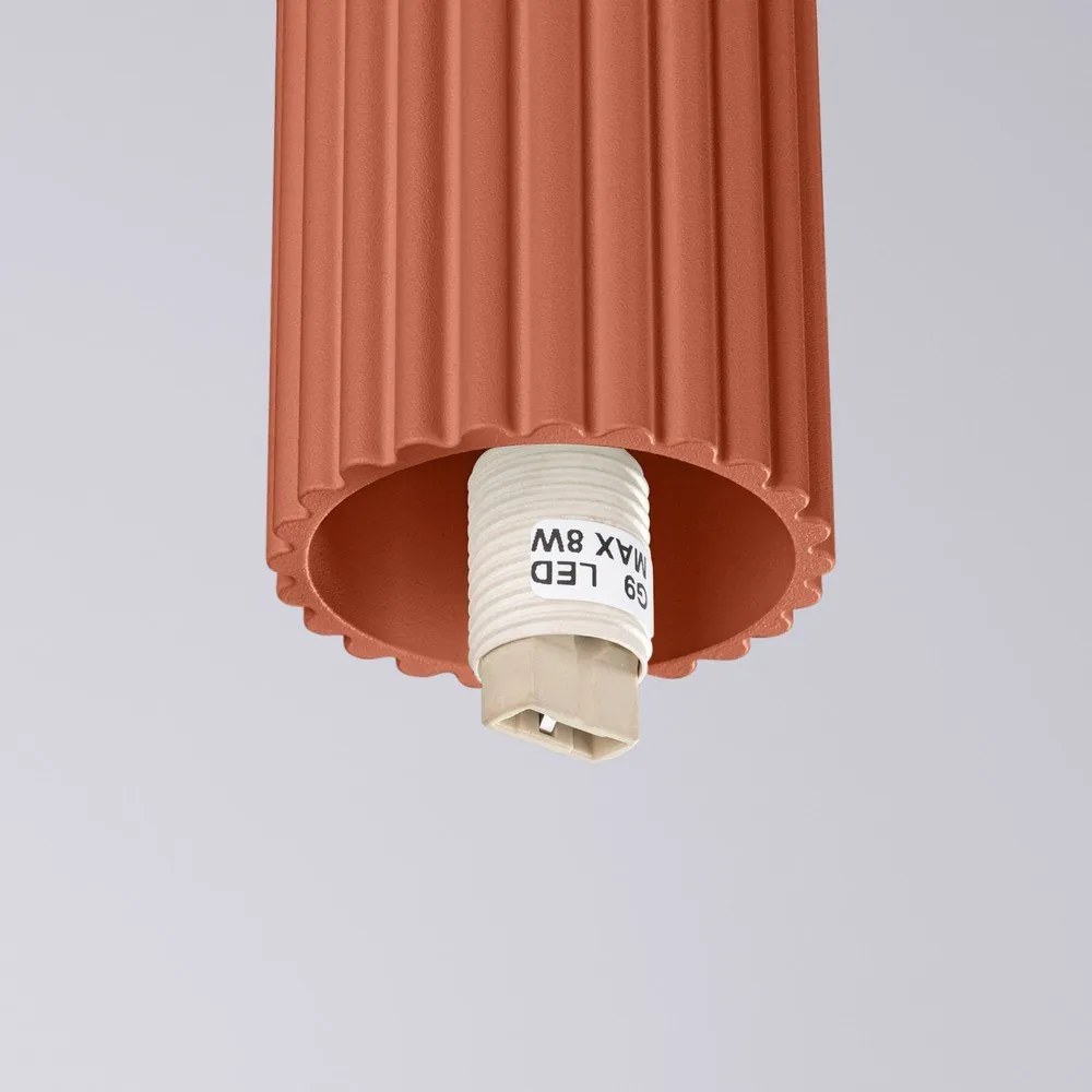 Narancssárga mennyezeti lámpa üveg búrával ø 12 cm Orbital – Sollux