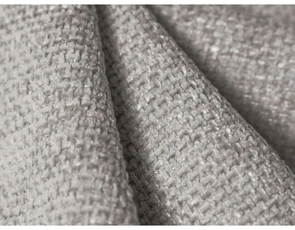 Világosszürke kárpitozott ágyneműtartós franciaágy ágyráccsal 160x200 cm Miley – Micadoni