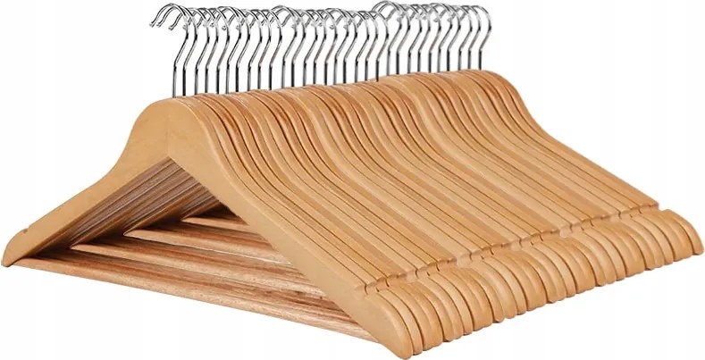 Erős Fa Akasztók 30DB Fa Akasztó