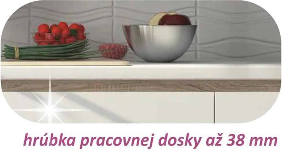 Alsó sarokszekrény, fehér magas fényű HG, LINE