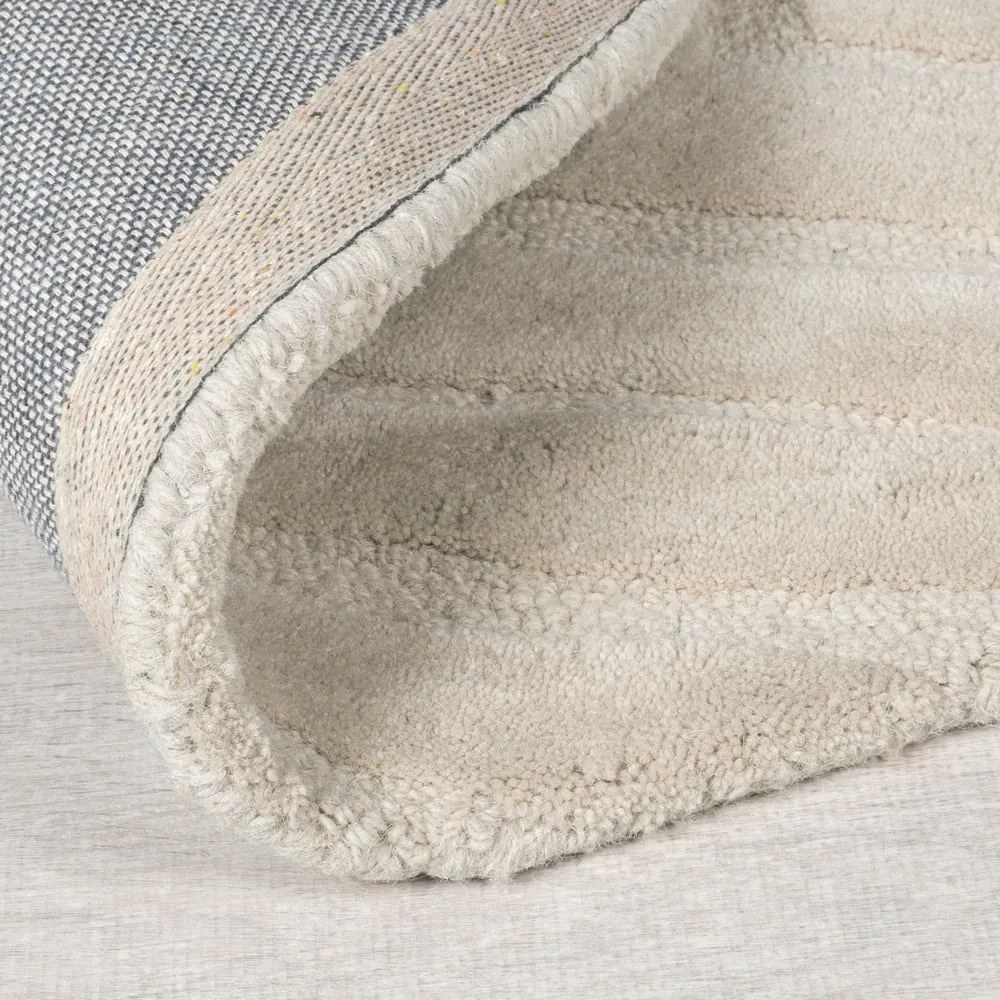 Krémszínű kézi szövésű gyapjú kerek szőnyeg ø 160 cm Mesmerise Natural – Flair Rugs