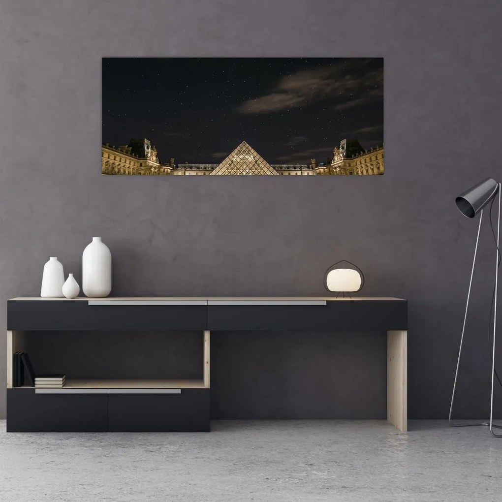 Kép - Louvre éjjel (120x50 cm)