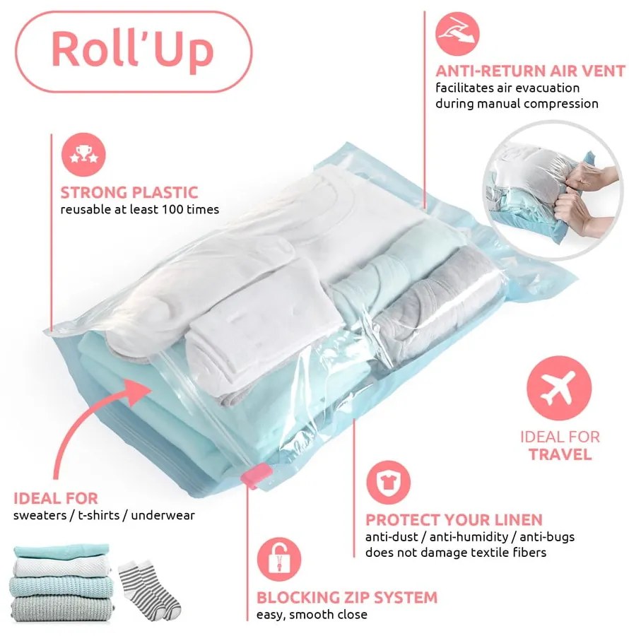 Vákuumzsák készlet 2 db-os Roll Up S – Compactor