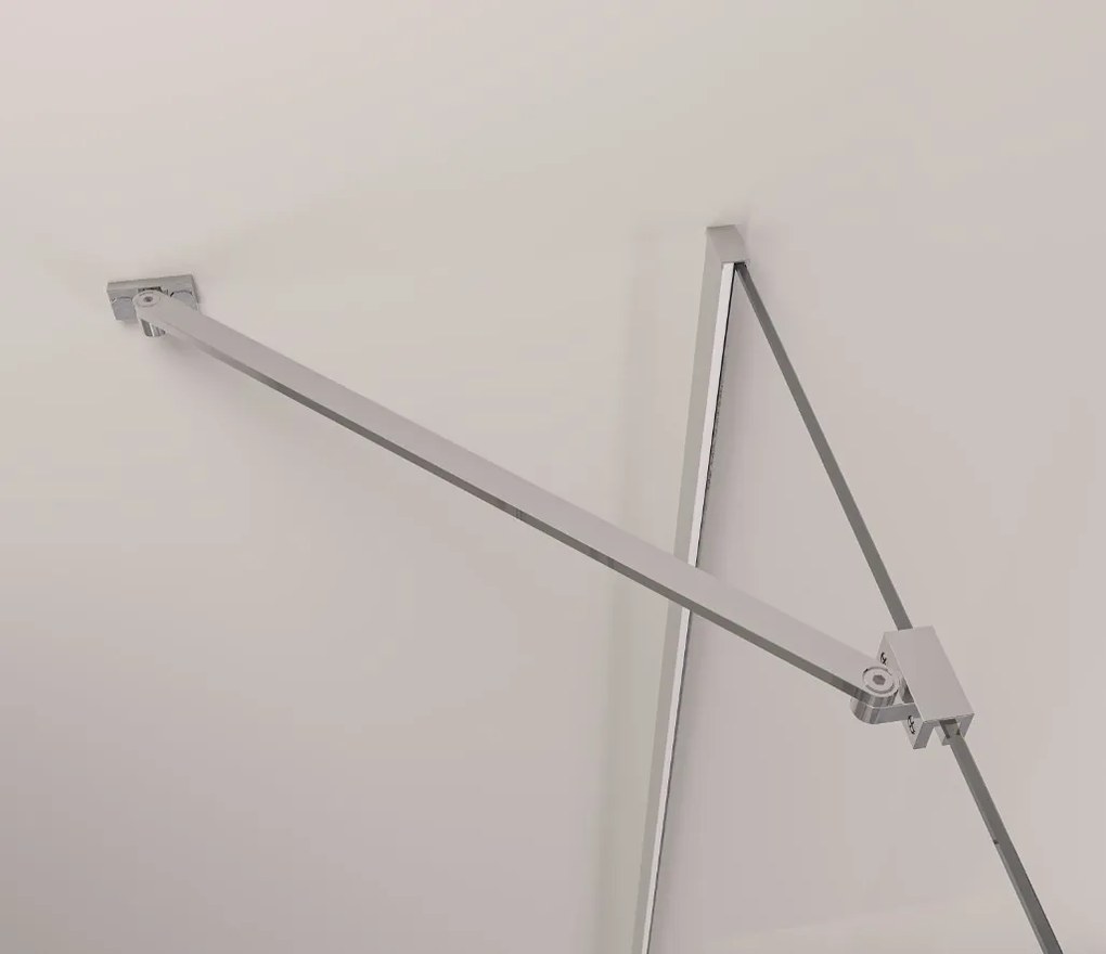 Erga Berlin, zuhanykabin összecsukható ajtóval 110 (ajtó) x 110 (fal) x 195 cm, 6mm átlátszó üveg, króm profil, ERG-V02-BERLIN-D110G110-CL-CR