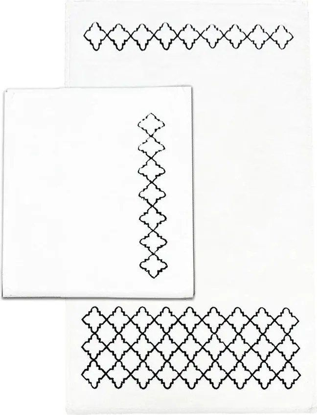 Krémszínű fürdőszobai kilépő szett 2 db-os 60x100 cm Luxury – Foutastic