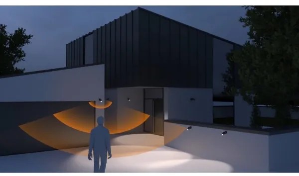 Steinel 058647 - Kültéri lámpa érzékelővel SPOT DUO 2xGU10/7,5W/230V IP44