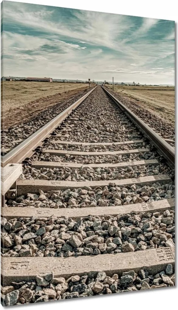 Vászonkép 80x120 Vasúti sínek Vasút