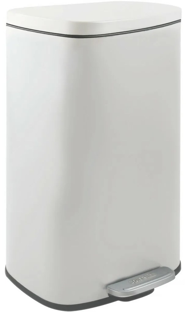 Spirella Soft-close Akira pedálos hulladékgyűjtő 30 l, matt fehér, 30 l
