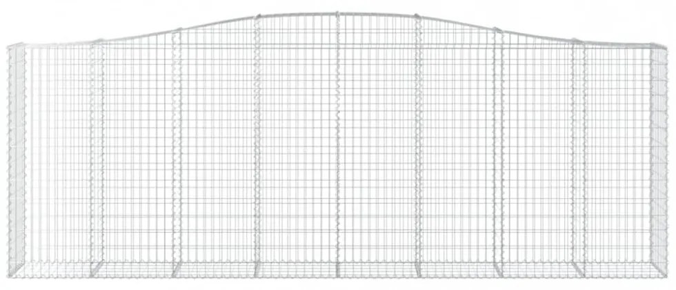 9 db íves horganyzott vas gabion kosár 400x50x140/160 cm