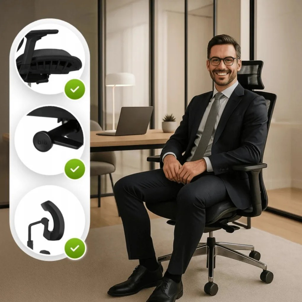 Irodai Forgószék Fekete Színben. DYLAN