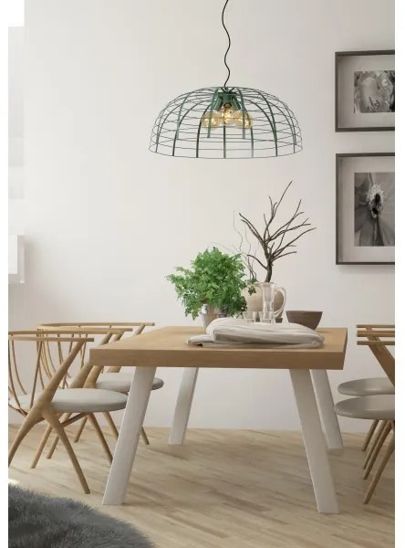 Lucide 45449/76/37 - Csillár zsinóron ELODIE 3xE27/40W/230V türkiz