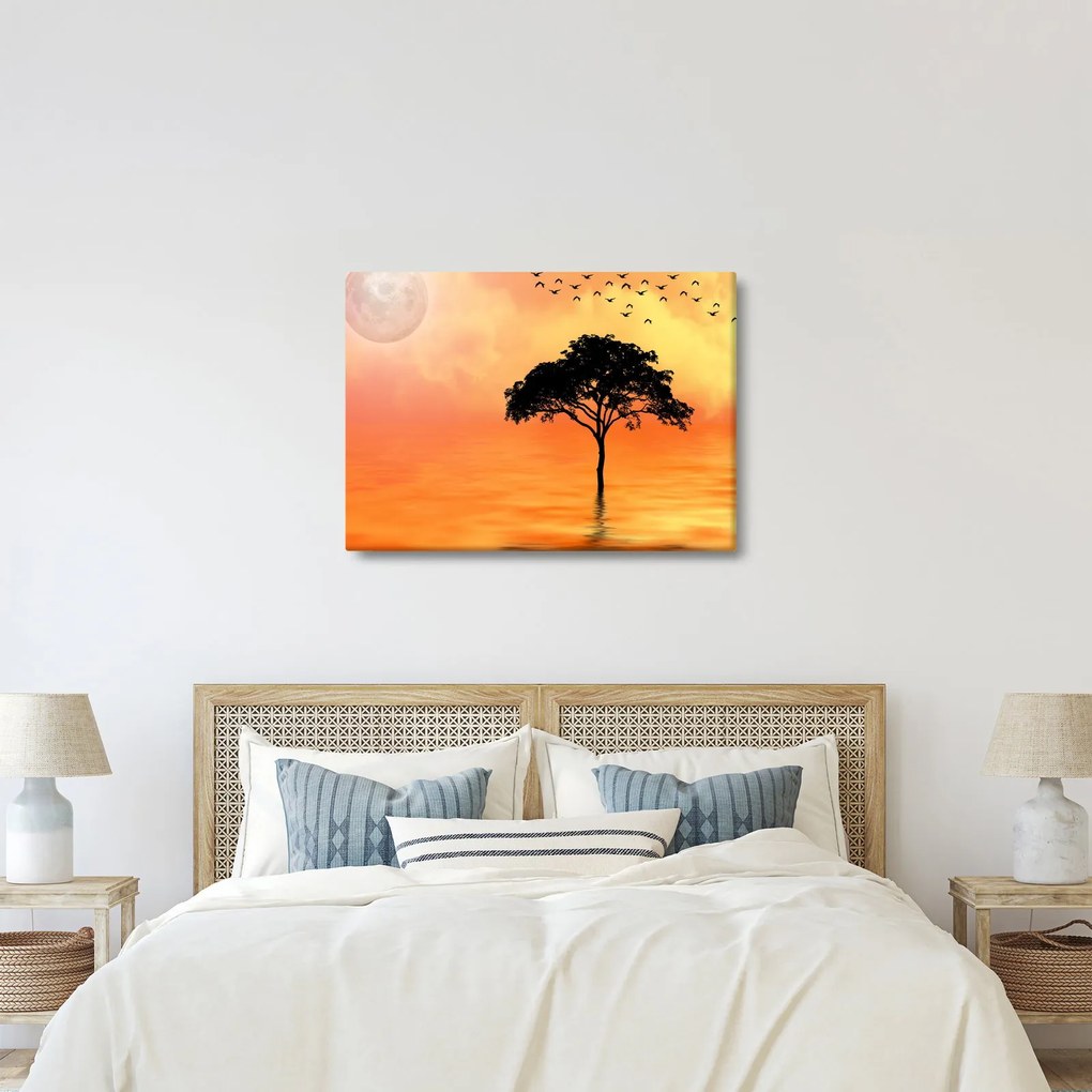 Kép egy fáról naplementekor (70x50 cm)