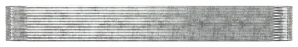 ezüstszínű porszórt acél kerti magaságyás 554x100x68 cm