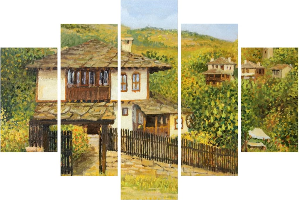 Kép - Házak nyáron (150x105 cm)