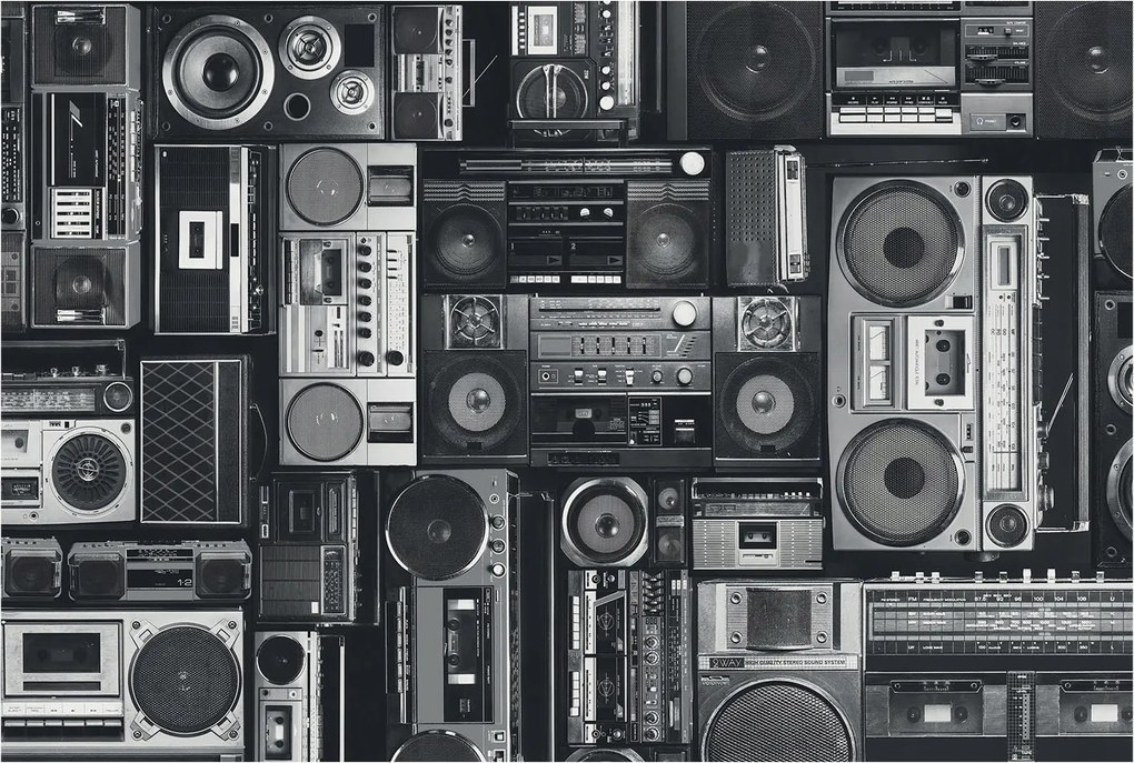 Fotótapéta Flizelina Nappali és Hálószoba Retro rádió 104x70 Ragasztó