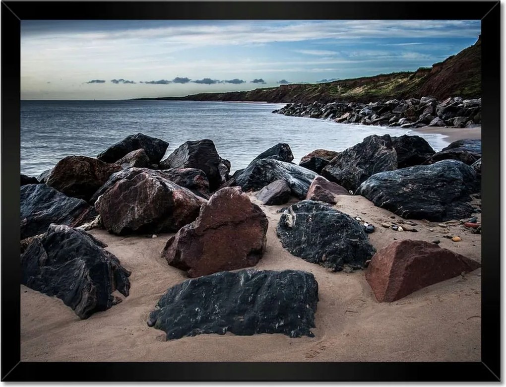 Poszterek keretben 40x30 Kövek a tengerparton
