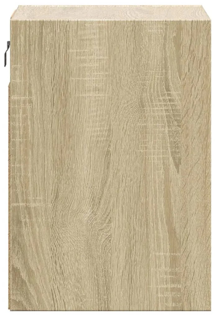 2 db sonoma tölgy színű fali TV-szekrény LED-del 41x31x45 cm