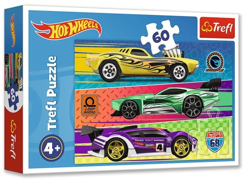 Gyerek puzzle - Hot wheels - 60 db