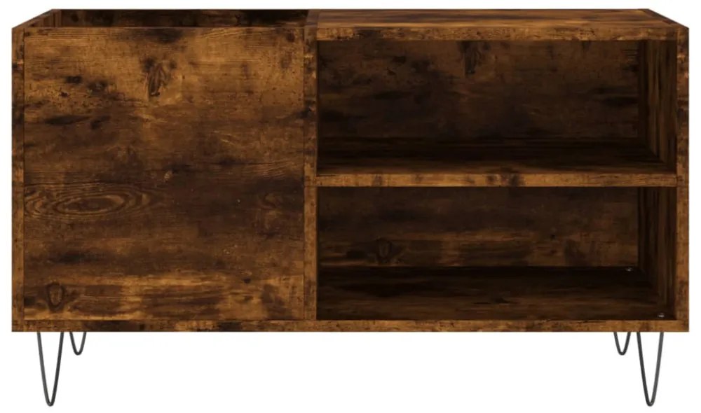 füstös tölgy színű szerelt fa hanglemezszekrény 85x38x48 cm