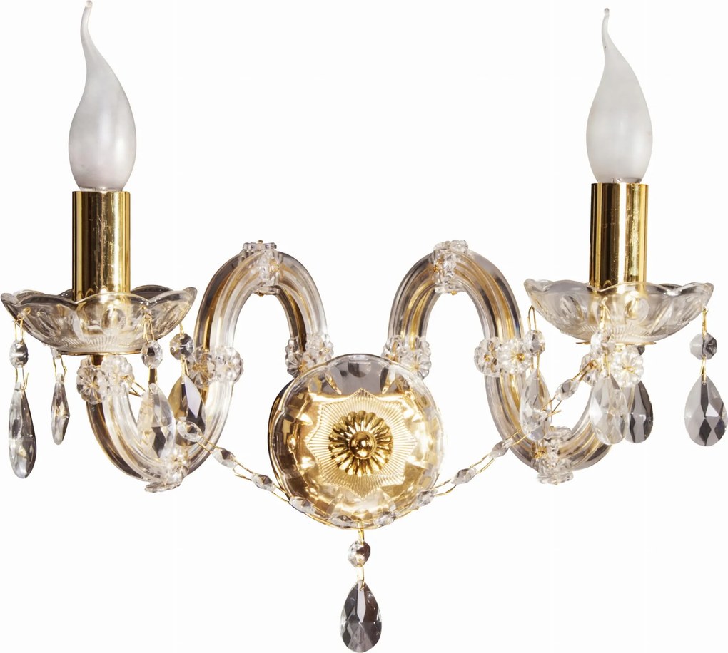 Candellux Fali lámpa Mária Terézia 2xE14 Arany Kristály IP20 40W