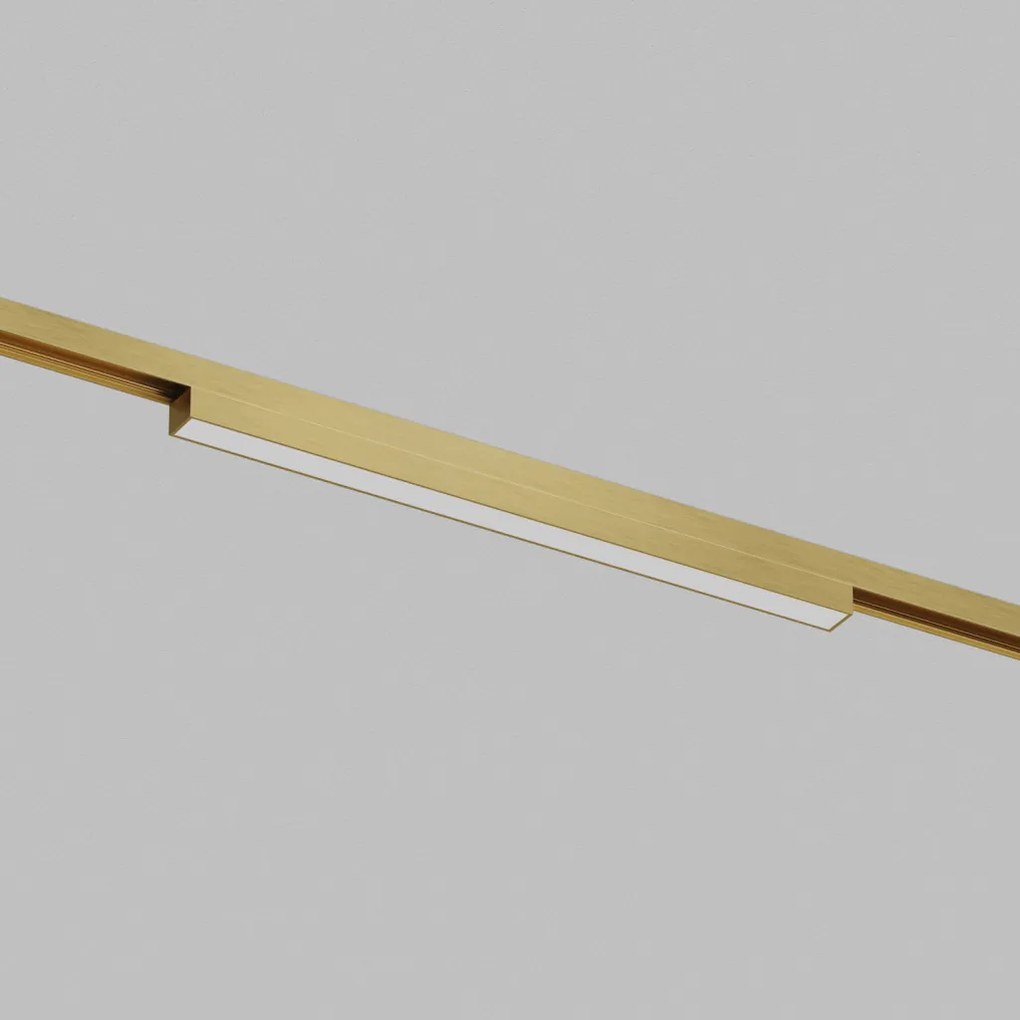 DK/EU-5751-SB Shine Track light, LINEAR 3000 series, L301*W19*H27, LED, 48V DC, 12W, RA≥90, 3000K, IP20, satin brass color, aluminum — DK/EU-5751-SB