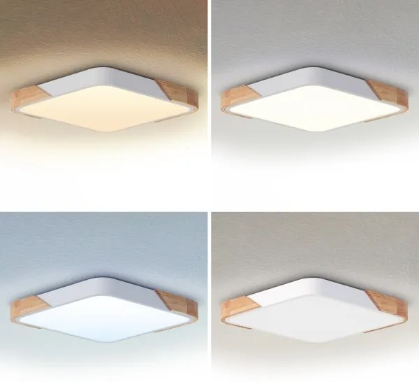 Brilagi - LED dimmelhető lámpatest PILANA LED/60W/230V tölgy/fehér 56x56 cm + távirányító