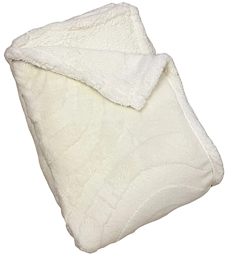 Luxus fehér báránytakaró mikroplüssből 200x230cm TiaHome
