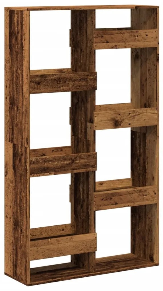 antik fa színű szerelt fa könyvespolc 100 x 33 x 175 cm