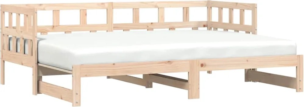 vidaXL tömör fenyőfa kihúzható kanapéágy 80 x 200 cm
