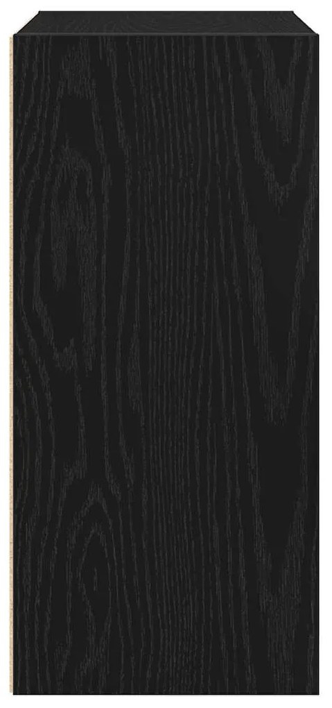 Könyvespolc fekete tölgy 31x24x52 cm Gépesített fa