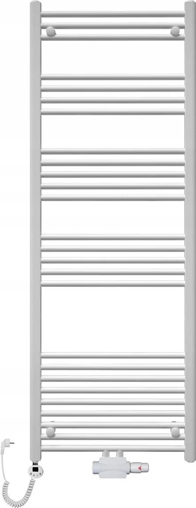 Fürdőszobai dekoratív víz-elektromos radiátor 1600x600 fehér létra