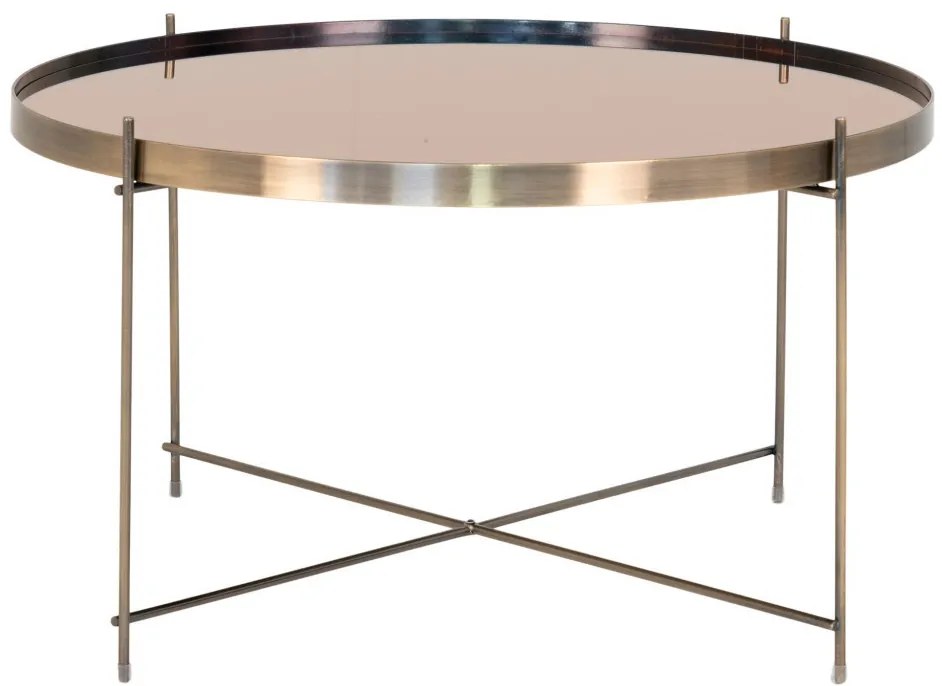 Venezia dohányzóasztal rézszínű Ø70xh40cm